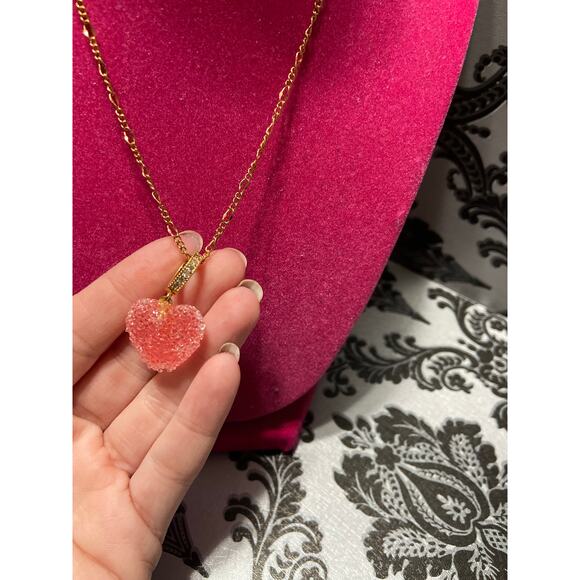 By Alexa Rae (BAR) fashion fairytale gold raspberry heart necklace - Picture 2 of 4
